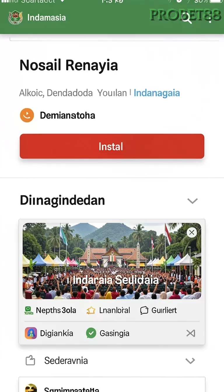 Cuplikan layar GARUDA55 — menu navigasi