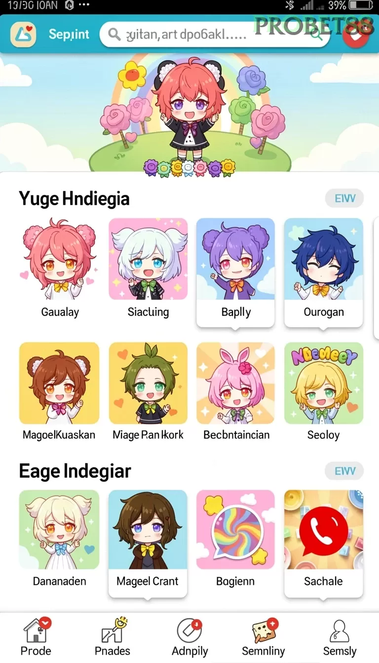 Cuplikan layar BOSWIN77 — menu navigasi